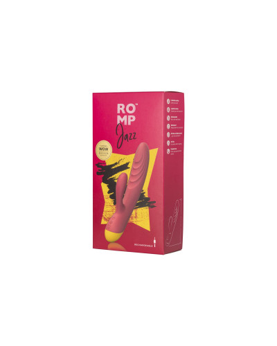 Вібратор-кролик Romp Jazz, гнучкий, особливо м’яка головка, 10 варіантів стимуляції - Фото №5
