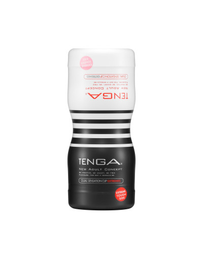 Мастурбатор Tenga Dual Sensation Cup EXTREMES, двухсторонний, 2в1 — нежная и жесткая стимуляция - Фото №1