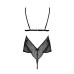 Боди Passion AMBERLY BODY 4XL/5XL black, ассиметричный крой, кружевной лиф, золотая нить - Фото №4