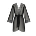 Пеньюар Passion AMBERLY PEIGNOIR 4XL/5XL, black, ажурные декольте и манжеты, широкие рукава - Фото №3
