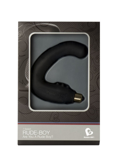 Вібромасажер простати Rocks Off Rude-Boy Black, масаж промежини, макс. діаметр 2,5 см - Фото №2