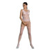 Бодістокінг Passion ECO BS001 One Size white, з доступом, імітація підв’язок, флористичний декор - Фото №1