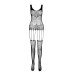 Бодістокінг Passion ECO BS001 One Size white, з доступом, імітація підв’язок, флористичний декор - Фото №3