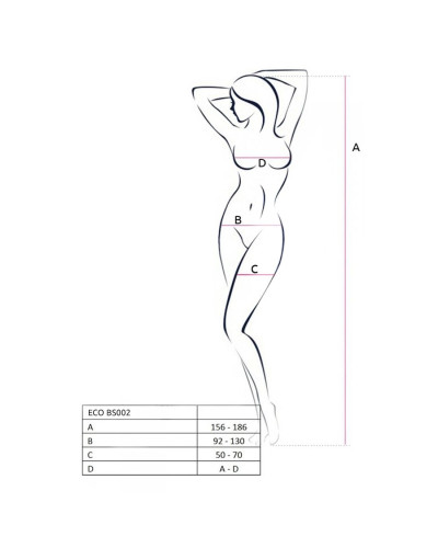 Бодістокінг Passion ECO BS002 white, відкритий доступ, імітація підв’язок, абстрактний малюнок - Фото №5