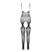 Бодистокинг Passion ECO BS005 black, плотный, открытый доступ, имитация подвязок - Фото №4