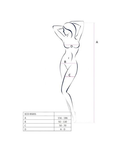 Бодистокинг Passion ECO BS005 red, плотный, открытый доступ, имитация подвязок - Фото №5