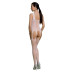 Бодистокинг Passion ECO BS007 white, с доступом, силуэтный рисунок, имитация подвязок - Фото №2