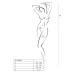 Бодистокинг Passion ECO BS007 white, с доступом, силуэтный рисунок, имитация подвязок - Фото №5