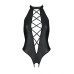Боди из экокожи Passion NANCY BODY 4XL/5XL black, с имитацией шнуровки и открытым доступом - Фото №3