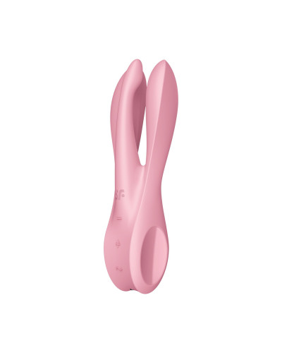 Кліторальний вібратор Satisfyer Threesome 1 Pink з трьома гнучкими пальчиками - Фото №2