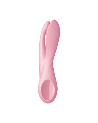 Кліторальний вібратор Satisfyer Threesome 1 Pink з трьома гнучкими пальчиками - Фото №3