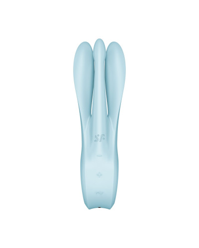 Кліторальний вібратор Satisfyer Threesome 1 Light Blue з трьома гнучкими пальчиками - Фото №6