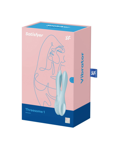 Кліторальний вібратор Satisfyer Threesome 1 Light Blue з трьома гнучкими пальчиками - Фото №7