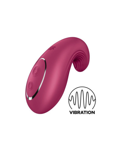 Вібратор Satisfyer Dipping Delight Berry, 2 мотори, гнучкий кінчик - Фото №1