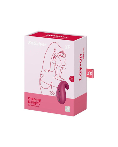 Вібратор Satisfyer Dipping Delight Berry, 2 мотори, гнучкий кінчик - Фото №7