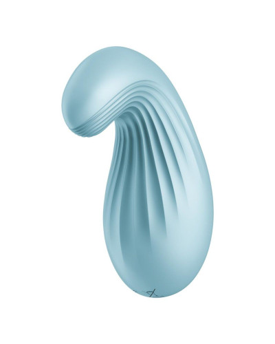 Вібратор Satisfyer Dipping Delight Light Blue, 2 мотори, гнучкий кінчик - Фото №2