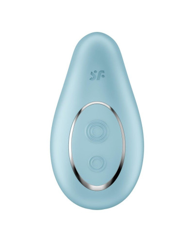 Вібратор Satisfyer Dipping Delight Light Blue, 2 мотори, гнучкий кінчик - Фото №3