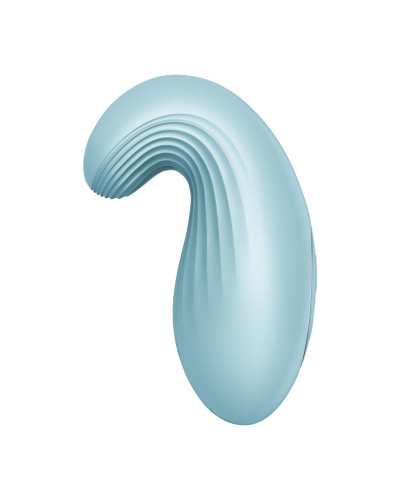 Вібратор Satisfyer Dipping Delight Light Blue, 2 мотори, гнучкий кінчик - Фото №4