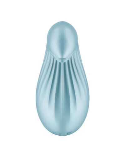Вібратор Satisfyer Dipping Delight Light Blue, 2 мотори, гнучкий кінчик - Фото №5