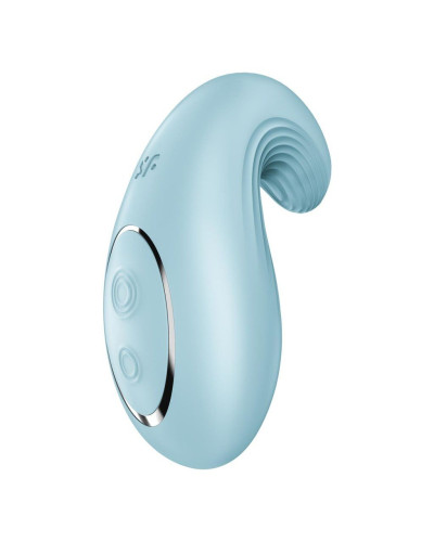 Вібратор Satisfyer Dipping Delight Light Blue, 2 мотори, гнучкий кінчик - Фото №6
