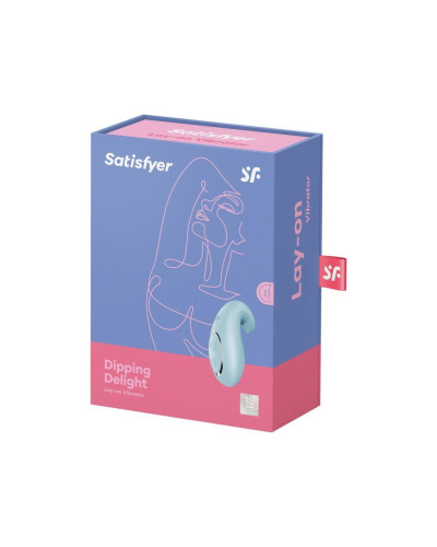 Вібратор Satisfyer Dipping Delight Light Blue, 2 мотори, гнучкий кінчик - Фото №7