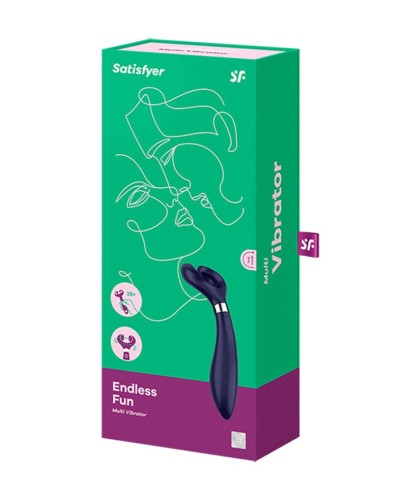 Вібратор для пар Satisfyer Endless Fun Blue, три мотори, багатофункціональний - Фото №3