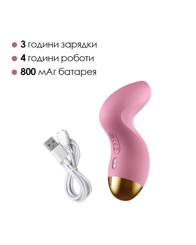 Вакуумний кліторальний стимулятор Svakom Pulse Pure Pale Pink, 5 режимів, 5 інтенсивностей у кожному - Фото №5