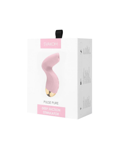 Вакуумний кліторальний стимулятор Svakom Pulse Pure Pale Pink, 5 режимів, 5 інтенсивностей у кожному - Фото №7