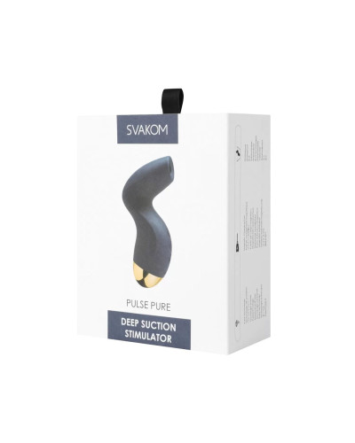Вакуумний кліторальний стимулятор Svakom Pulse Pure Navy Blue, 5 режимів, 5 інтенсивностей у кожному - Фото №7