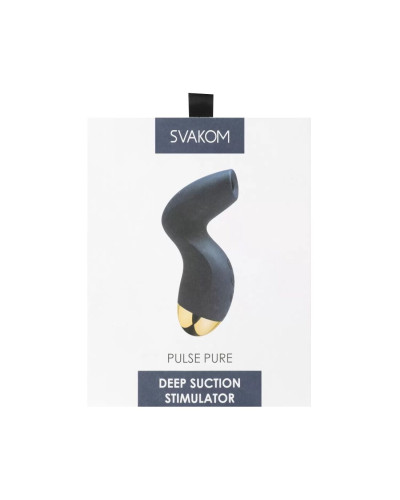 Вакуумний кліторальний стимулятор Svakom Pulse Pure Navy Blue, 5 режимів, 5 інтенсивностей у кожному - Фото №8