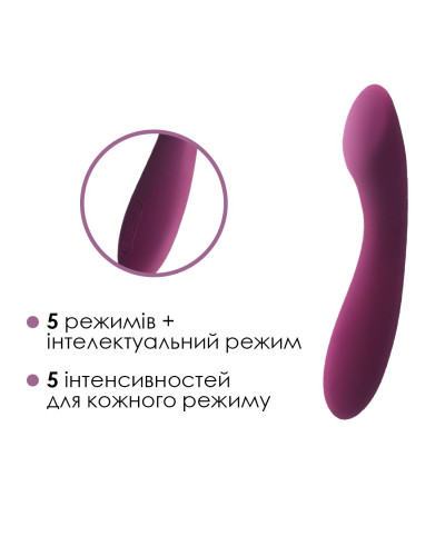 Вібратор для точки G з інтелектуальним режимом Svakom Amy 2 Violet - Фото №3