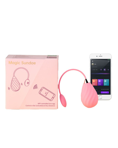 Смарт-віброяйце Magic Motion Sundae Pink - Фото №3
