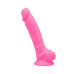 Фаллоимитатор SilexD Johnny Pink Glow in the dark, двухслойный, силикон+Silexpan, диаметр 3,5см - Фото №1