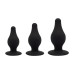 Набір анальних пробок SilexD Silicone Plug Kit двошарові, силікон+Silexpan, діаметр 3,4; 4; 4,5 см - Фото №1