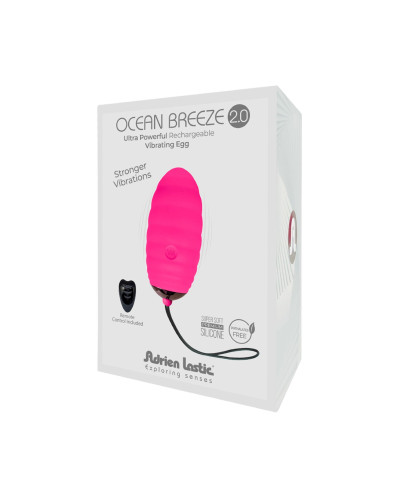 Виброяйцо Adrien Lastic Ocean Breeze 2.0 Pink, пульт ДУ, очень мощный мотор, 10 виброрежимов - Фото №4