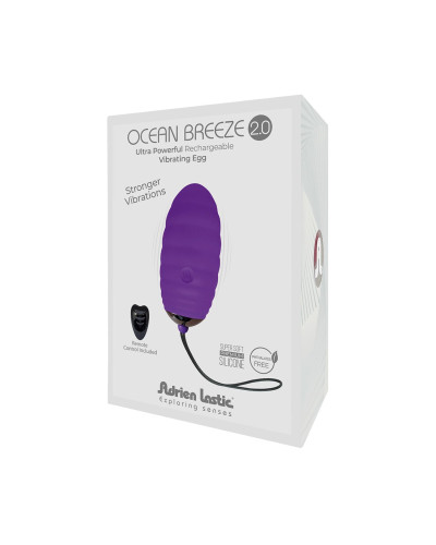 Виброяйцо Adrien Lastic Ocean Breeze 2.0 Purple, пульт ДУ, очень мощный мотор, 10 виброрежимов - Фото №4