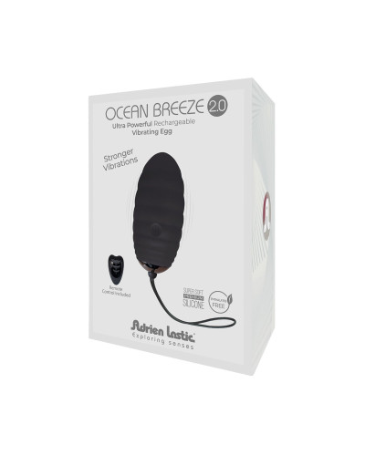 Виброяйцо Adrien Lastic Ocean Breeze 2.0 Black, пульт ДУ, очень мощный мотор, 10 виброрежимов - Фото №4