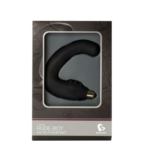 Вібромасажер простати Rocks Off Rude-Boy Black, масаж промежини, макс. діаметр 2,5 см