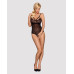 Кружевное боди с доступом 818-TED-1 teddy L/XL, черное - Фото №3