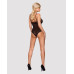 Кружевное боди с доступом 818-TED-1 teddy L/XL, черное - Фото №4