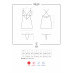 Сатиновый комплект для сна с кружевом Obsessive 828-CHE-1 chemise & thong S/M, черный, сорочка, стри - Фото №7
