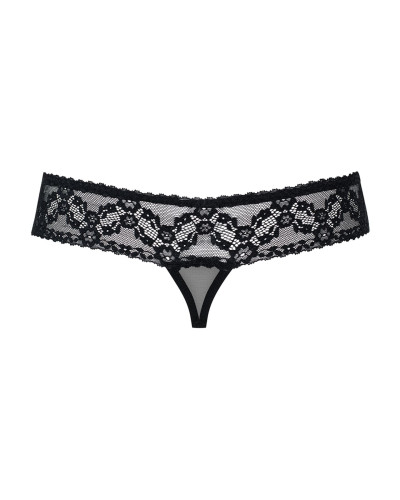 (SALE) Кружевные танга с доступом Obsessive 837-THC-1 S/M, черные - Фото №6