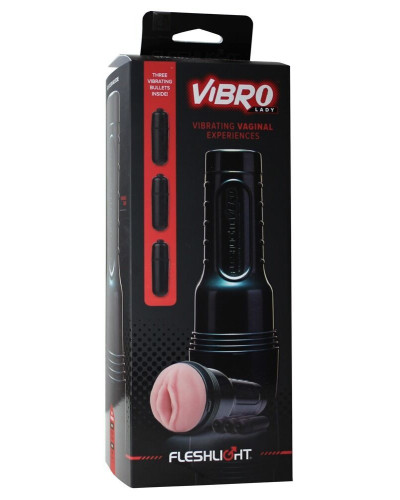 Мастурбатор з вібрацією Fleshlight Vibro Pink Lady Touch, три віброкулі, стимулювальний рельєф - Фото №4