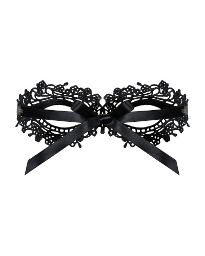 (SALE) Мереживна маска Obsessive A710 mask, єдиний розмір, чорна - Фото №3