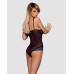 (SALE) Сетчатое боди на косточках Obsessive Amanta teddy S/M, черное, с доступом - Фото №2