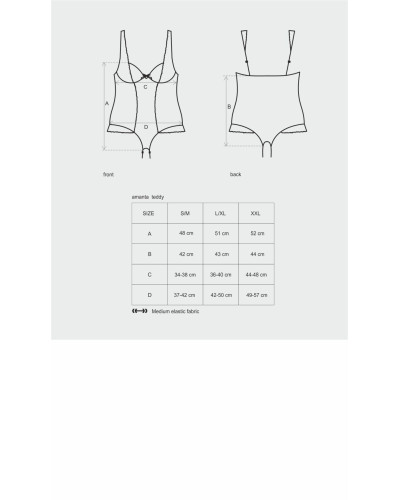 (SALE) Сетчатое боди на косточках Obsessive Amanta teddy S/M, черное, с доступом - Фото №7