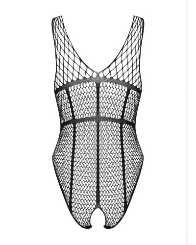 Бодистокинг из крупной сетки с доступом Obsessive B117 teddy S/M/L, черный - Фото №6