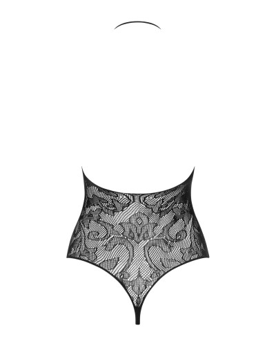 (SALE) Бодістокінг з великими осередками та відкритою спиною Obsessive B113 teddy S/M/L, халтер - Фото №6