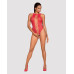 (SALE) Ажурный бодистокинг с эффектом шнуровки Obsessive B120 teddy red S/M/L, красный - Фото №3