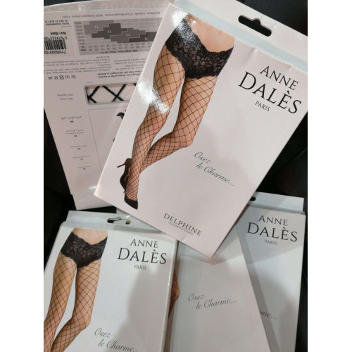 Чулки Anne De Ales DELPHINE T1 Black (мятая упаковка)